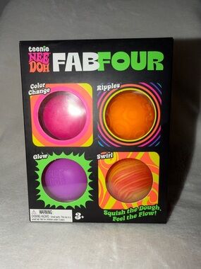 NIB teenie NEEDOH FAB FOUR Colorful Squish Set